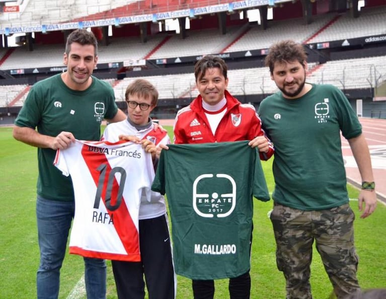 Rafa conoció a Gallardo y a los jugadores de River 