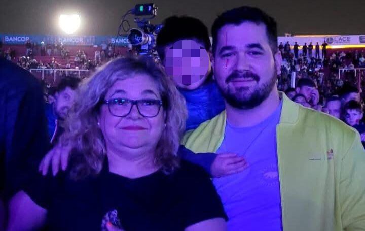 Ramiro junto a su mamá Ana y su hijo Ítalo.