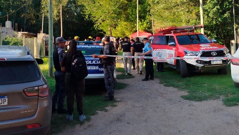 Rastrillaje por una nena de dos años en Cosquín. (Gentileza Panorama).