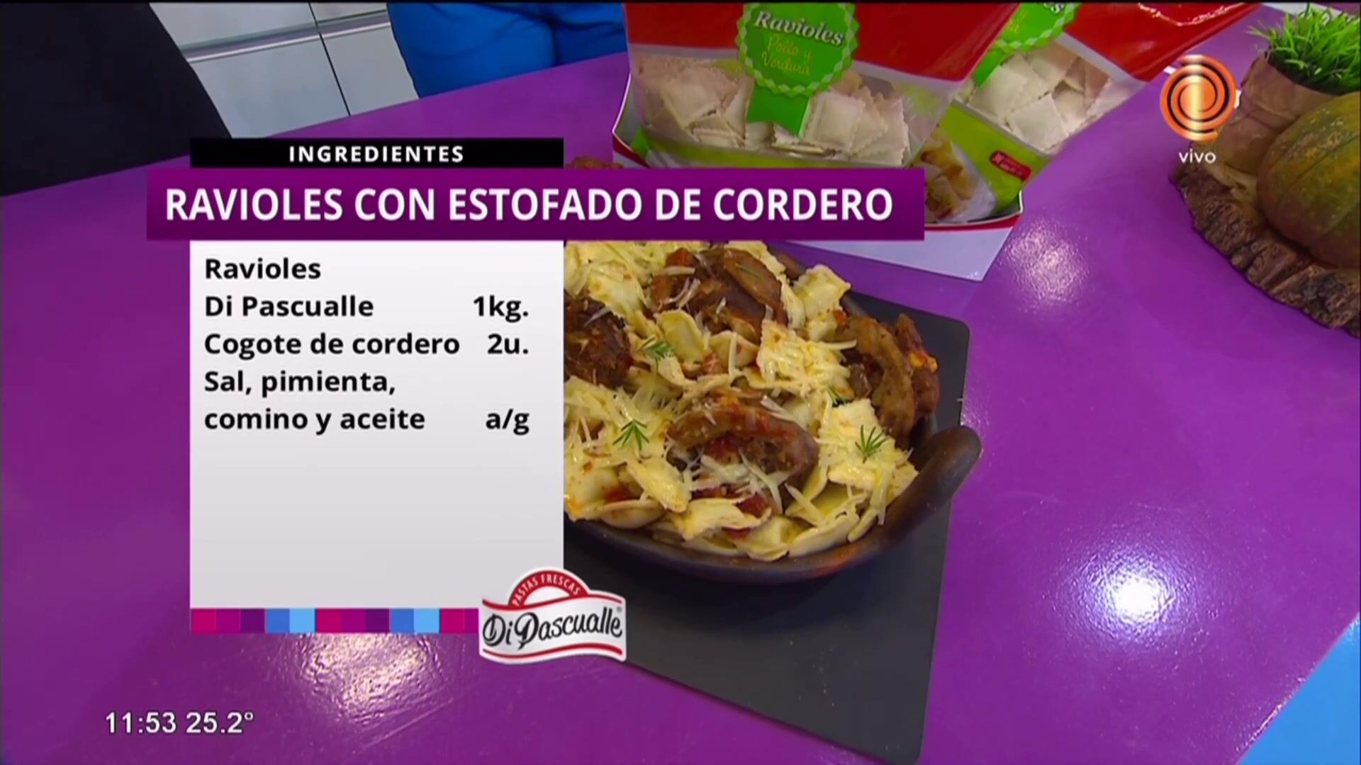 Ravioles con estofado de cordero