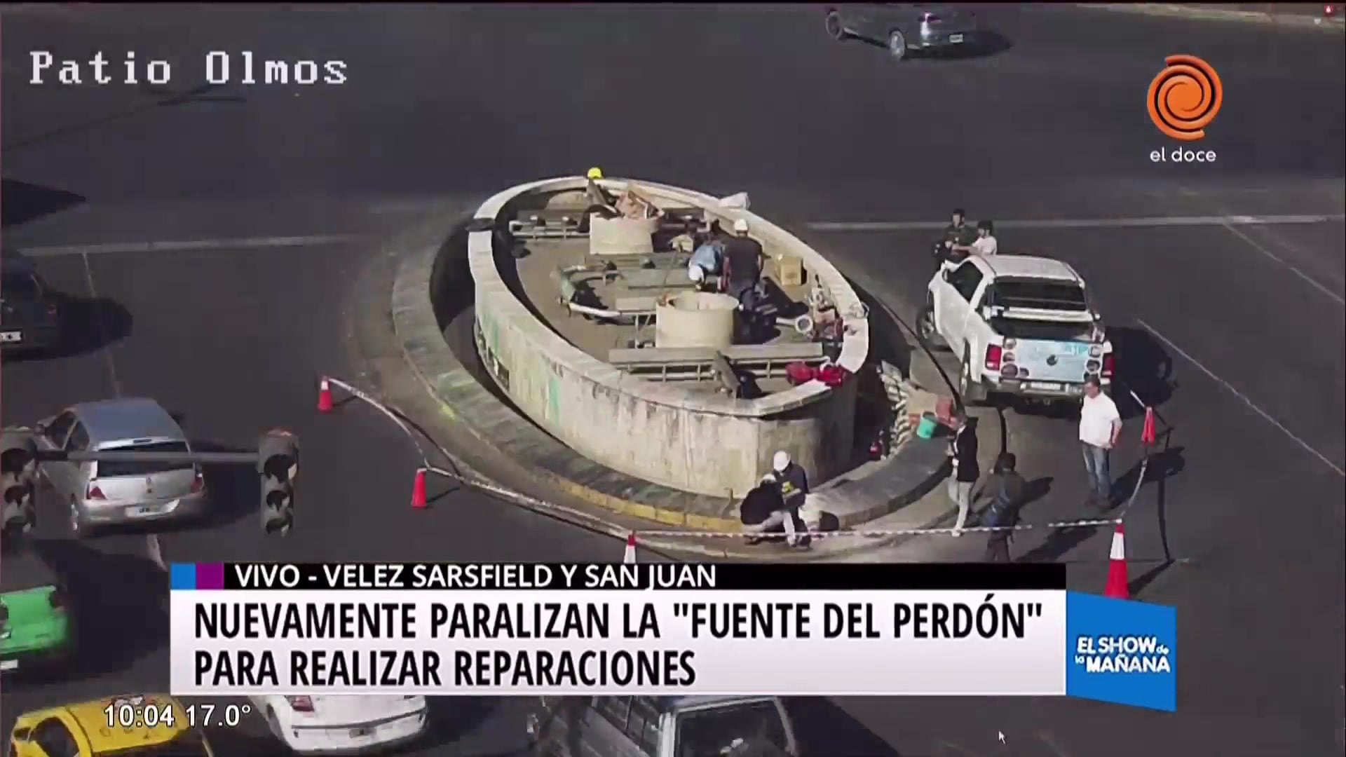 Realizan reparaciones en la "fuente del perdón"