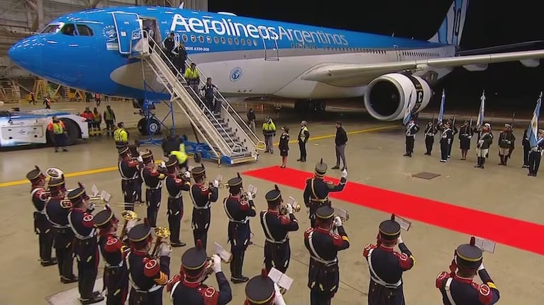 Recibimiento de la Selección.