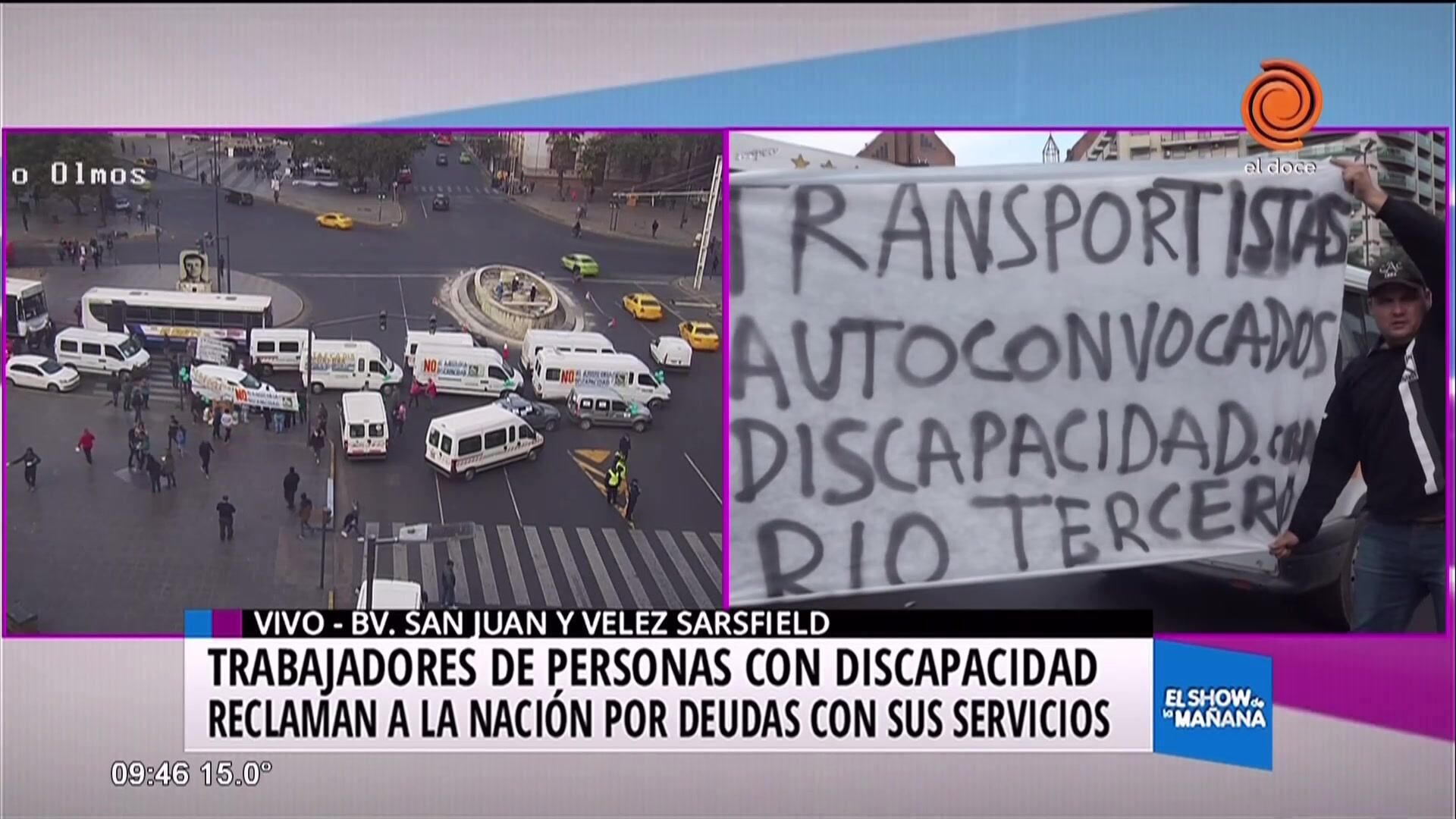 Reclamo de transportistas de discapacitados