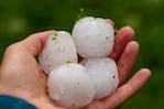 Récord del tamaño del granizo en Milán.