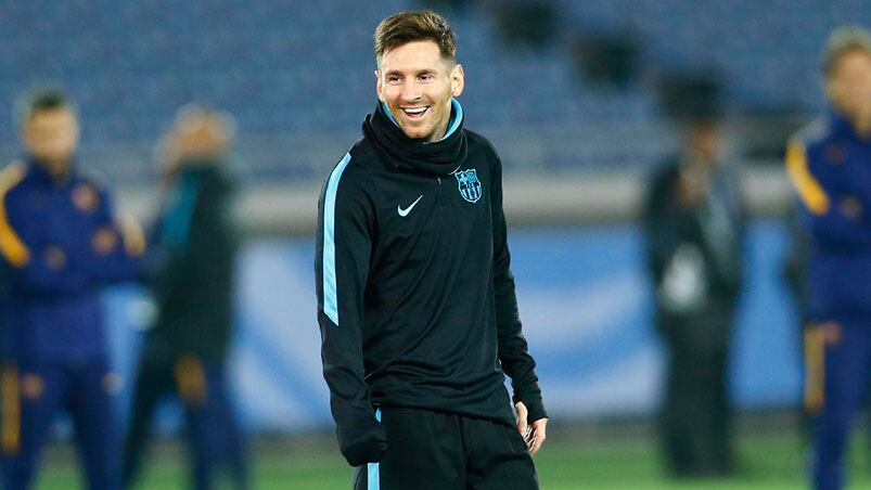 Recuperación rápida. Messi volverá a los entrenamientos este miércoles. Foto: AP