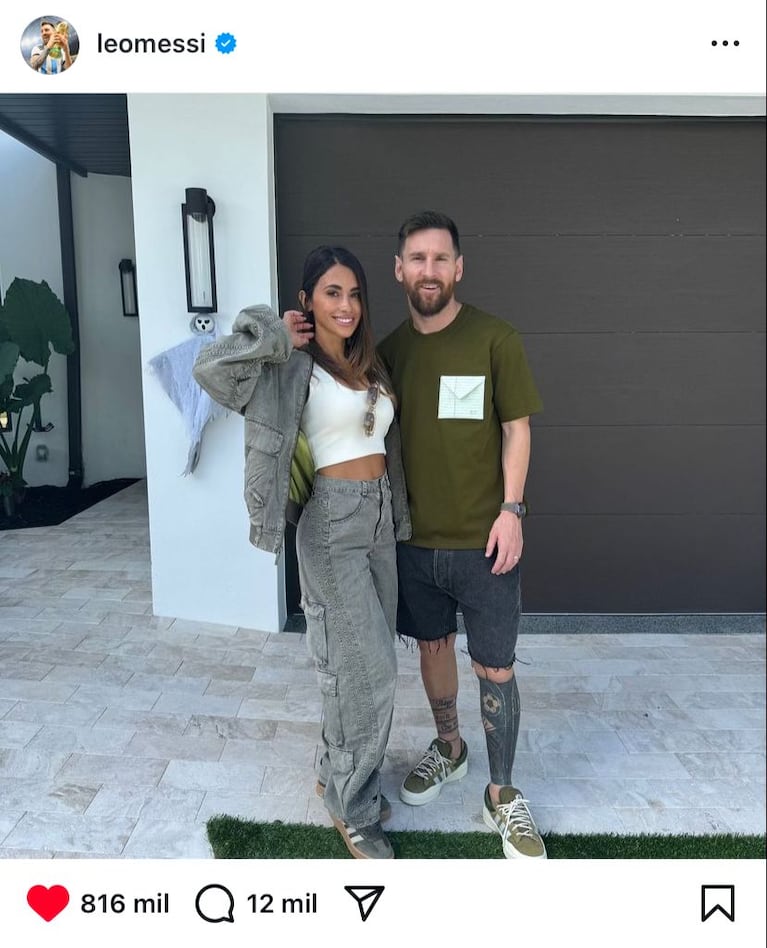 Relajados y en modo viernes: Messi sorprendió con una foto muy natural con Antonela y fue furor