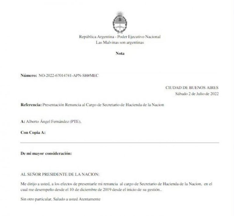 Renunció Guzmán: este domingo anunciarían el nuevo ministro de Economía