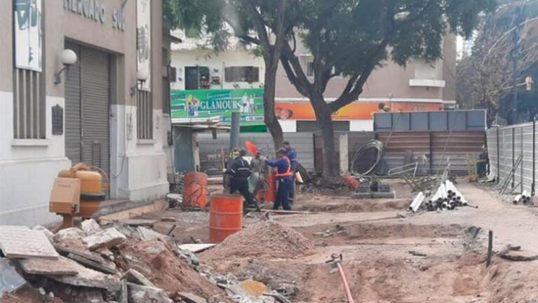 Repararon el caño de gas roto en el Mercado Sud y habilitaron el tránsito