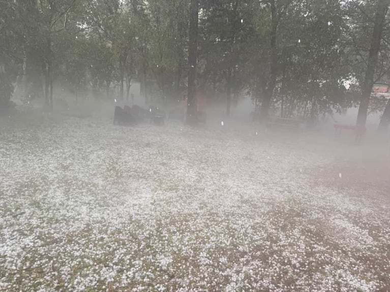 Repentina y fuerte caída de granizo duró varios minutos en Córdoba: videos y destrozos