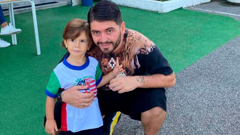 Repudio en las redes sociales por le video de Diego Maradona Jr. junto a su hijo.