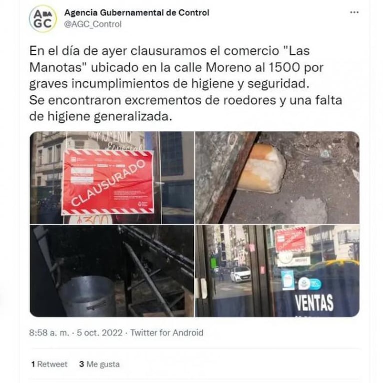 Repugnante video: una rata se comió una medialuna en una panadería 