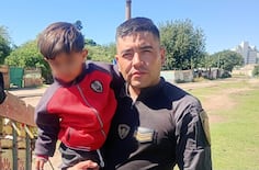 Rescate de un nene en las vías del tren.