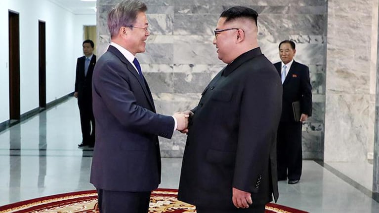 Reunión entre el presidente de Corea del Sur, Moon Jae-in, y el líder del Norte, Kim Jong-un.
