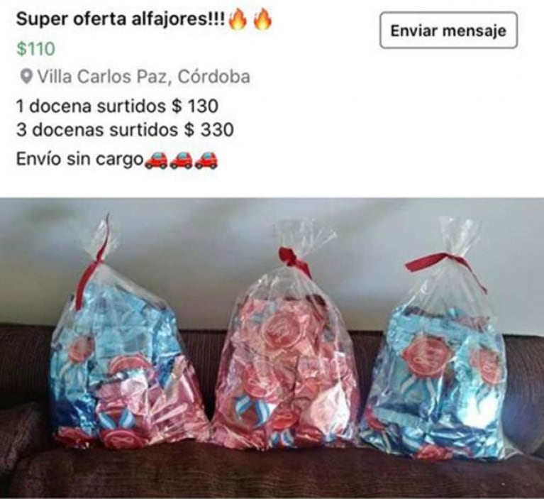 Revenden por redes sociales los alfajores que fueron donados a merenderos