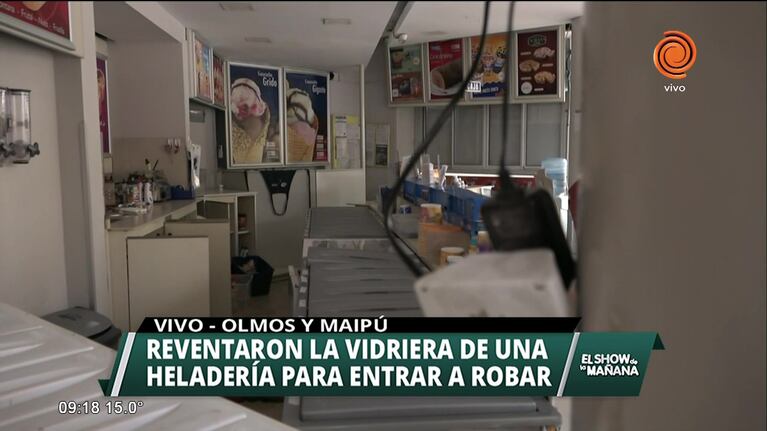 Reventaron una vidriera para robar