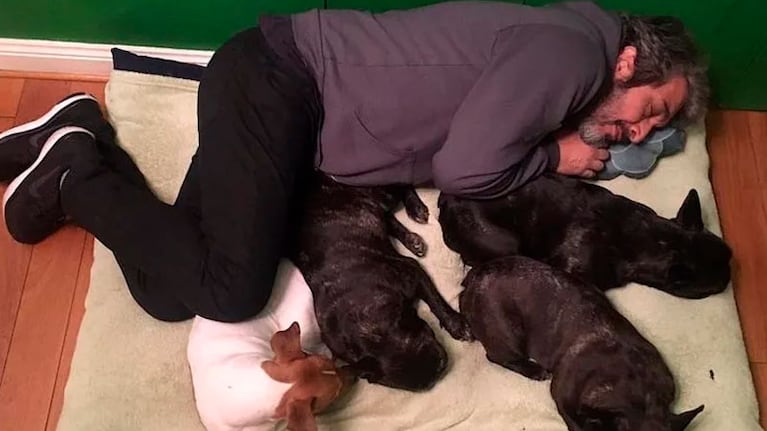 Ricardo Darín y sus mascotas.
