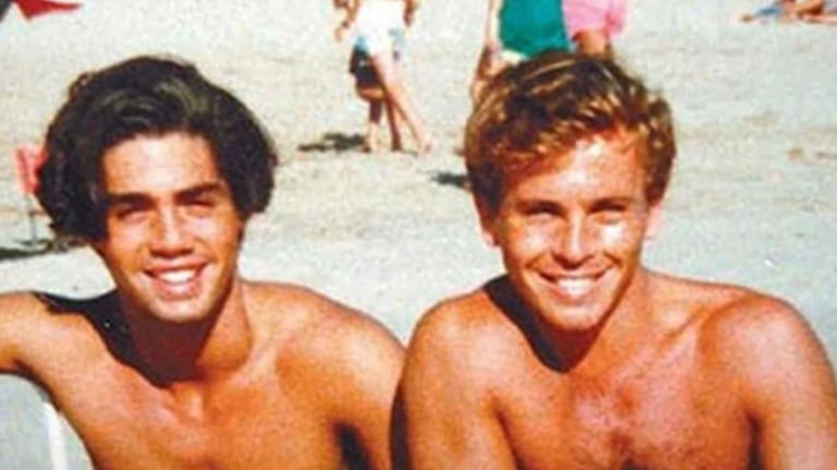 Ricardo Fort y Guido Süller a fines de la décvda del 80, cuando eran pareja.