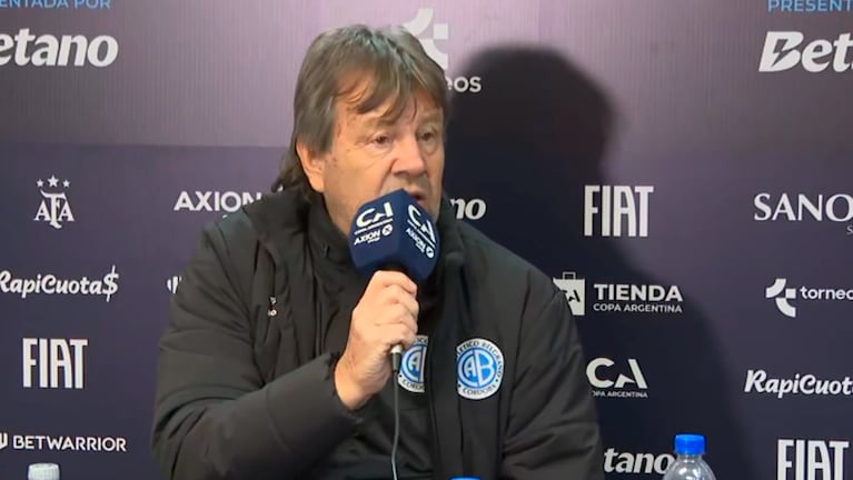 Ricardo Zielinski tras la eliminación de Belgrano en Copa Argentina.