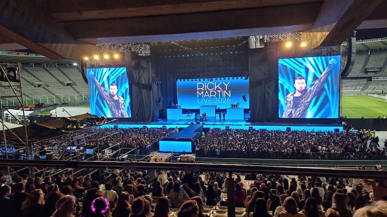 Ricky Martin en el Mario Kempes de Córdoba. Imagen: Belén Dalmazzo.