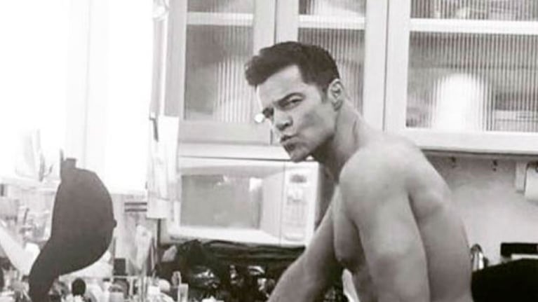 Ricky Martin en la grabación de la serie American Crime Story.