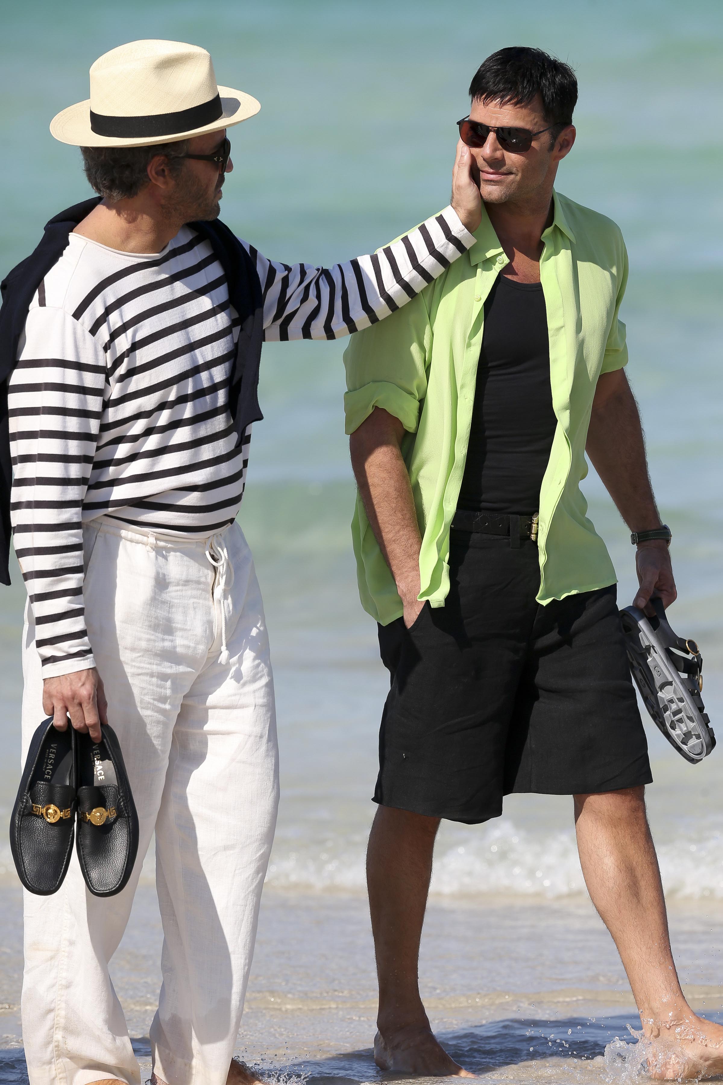 Ricky Martin y Édgar Ramirez, el actor que interpreta a Gianni Versace.