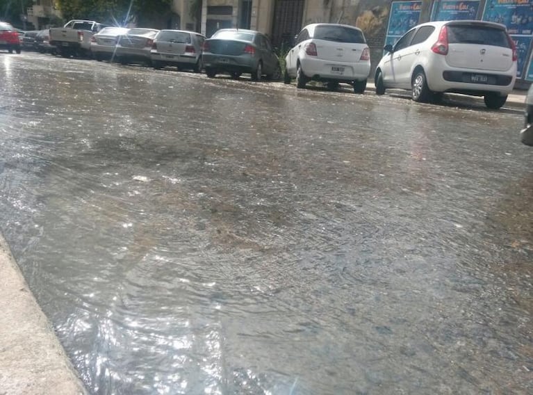 Ríos de asco, a cuadras de la Municipalidad