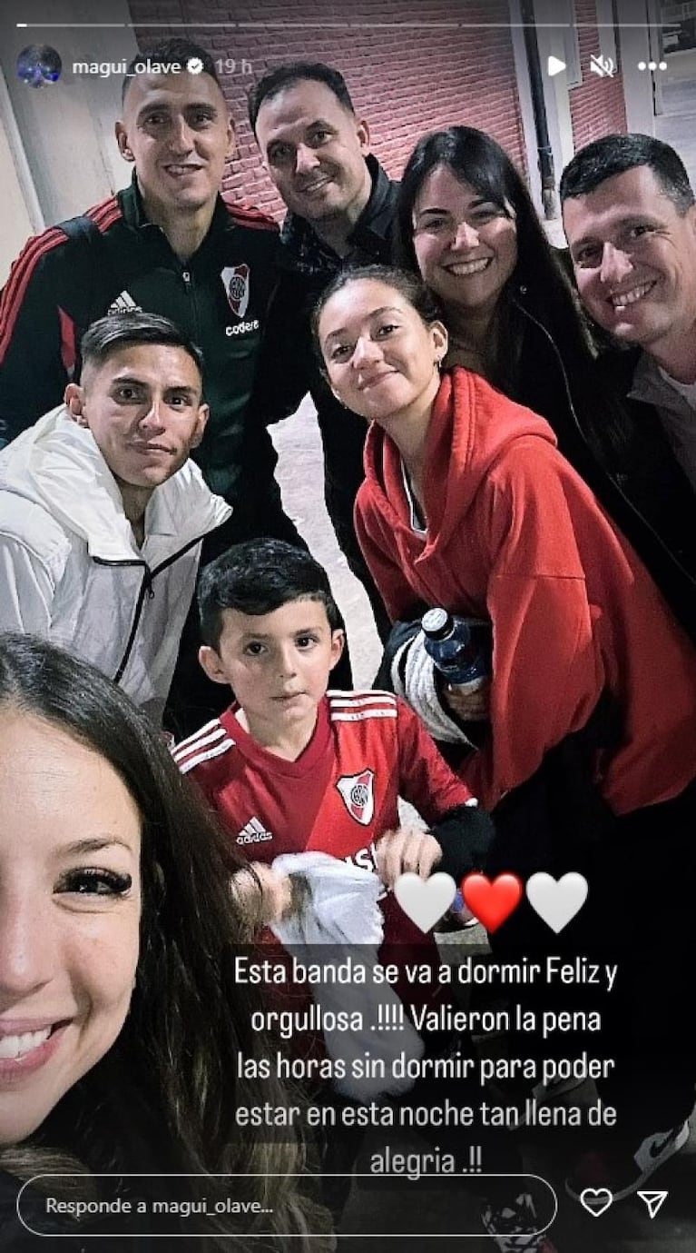 River-Boca: los hijos de Magui y Matías Suárez en el Monumental 