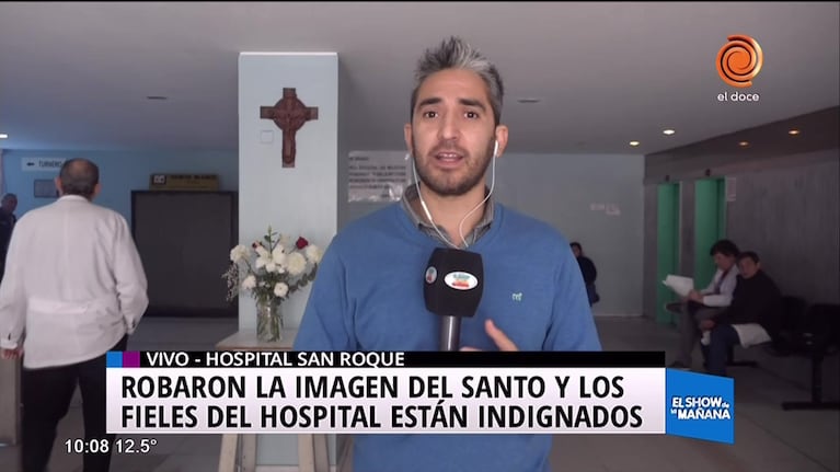 Roban la imagen del santo del Hospital San Roque