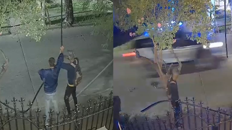 Robaron cables en Alto Alberdi y quedaron filmados.