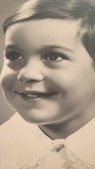 Roberto Battaglino de niño.