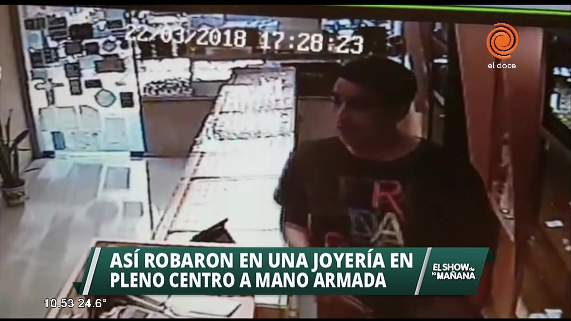 Robo armado a una joyería del centro