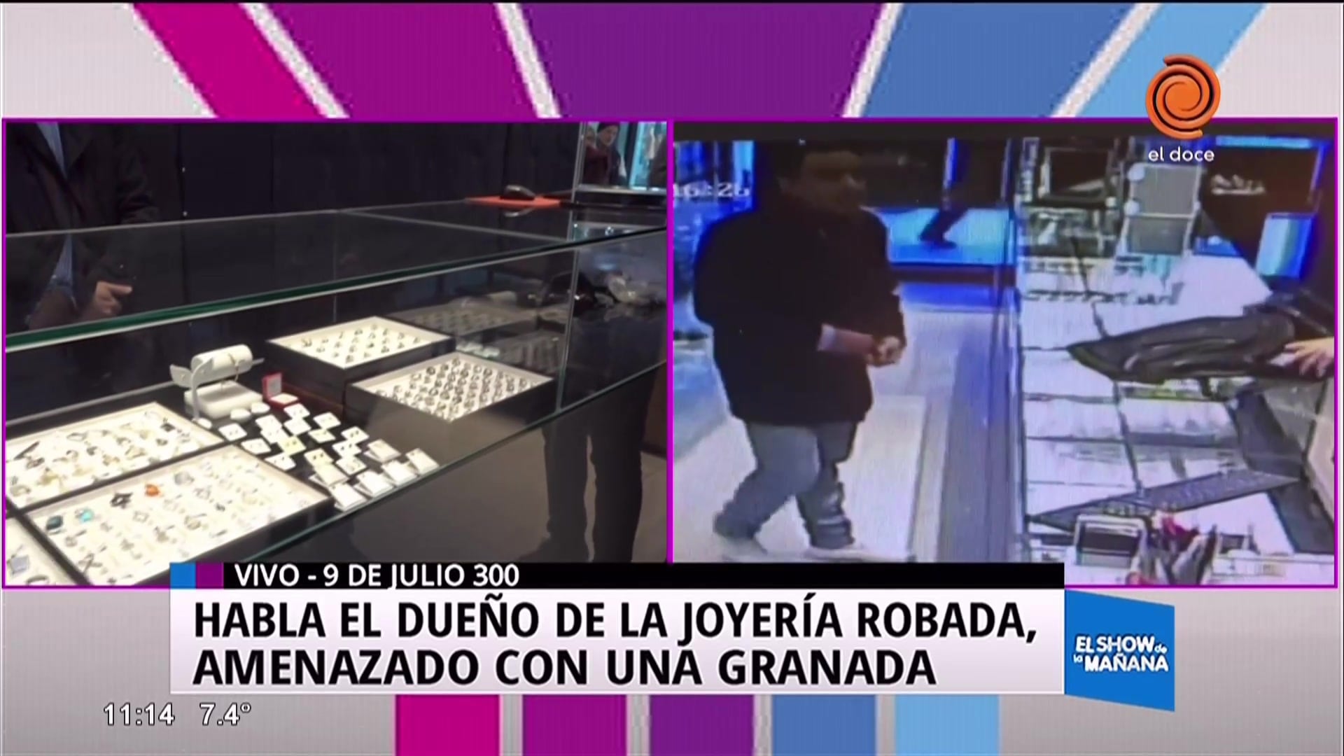 Robo con granada en mano