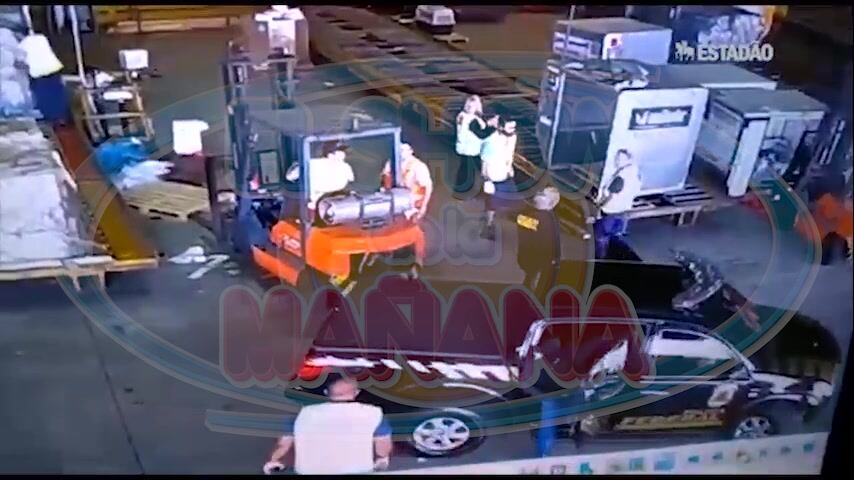 Robo de película en aeropuerto de Sao Paulo