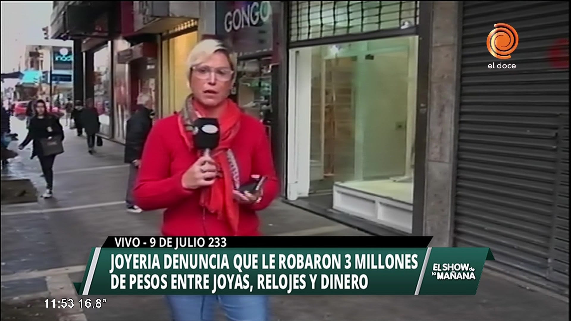 Robo millonario a joyería céntrica