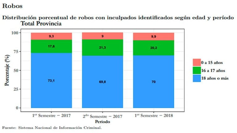 Robos en Córdoba en 2018: el 30% fue cometido por menores de edad