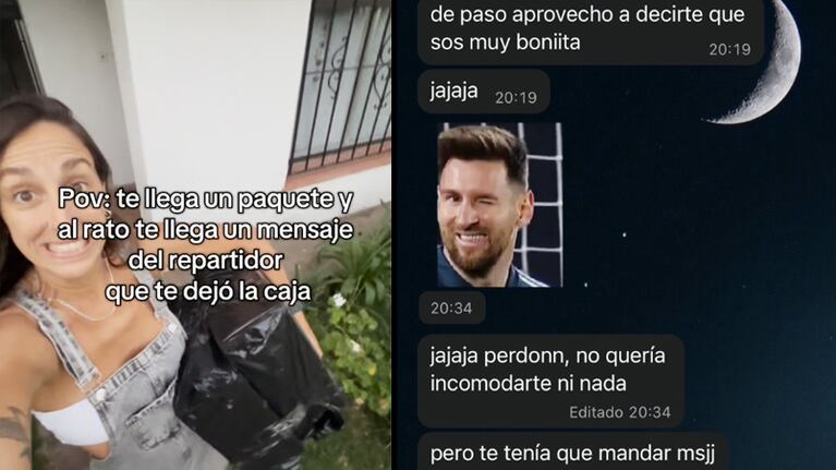 Rochi se hizo viral por el chat con el repartidor.