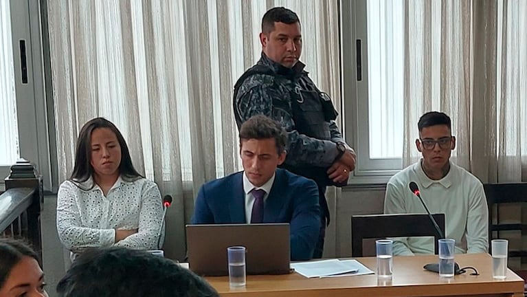 Rocío González y José Rodríguez en el juicio por el crimen de Guillermo Ríos. Foto: La Otra Mirada.