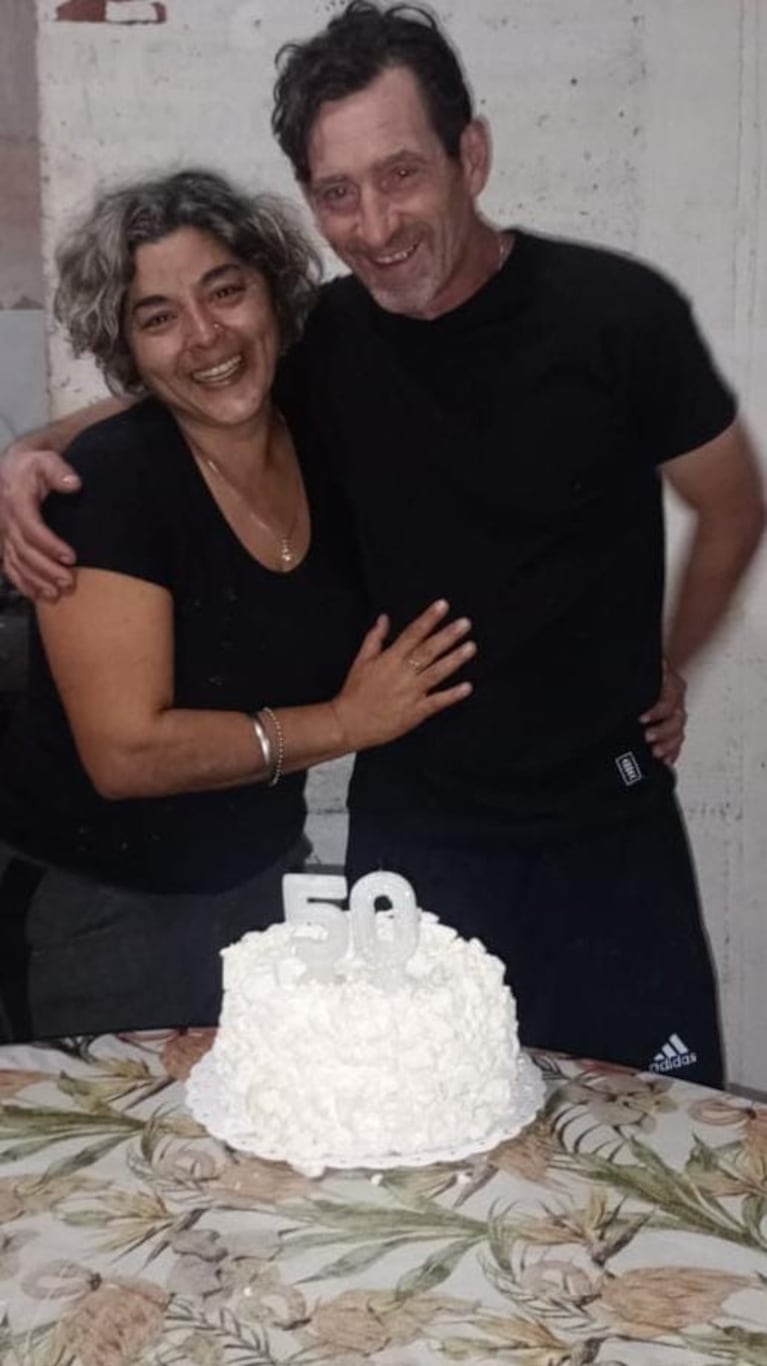 Romina y Claudio en el cumpleaños número 50 de él.