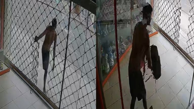 Rompió una vidriera y se robó tres mochilas en barrio San Vicente.