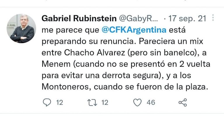 Rubinstein viceministro de Economía: sus tuits contra el Gobierno y la ironía que compartió sobre Massa