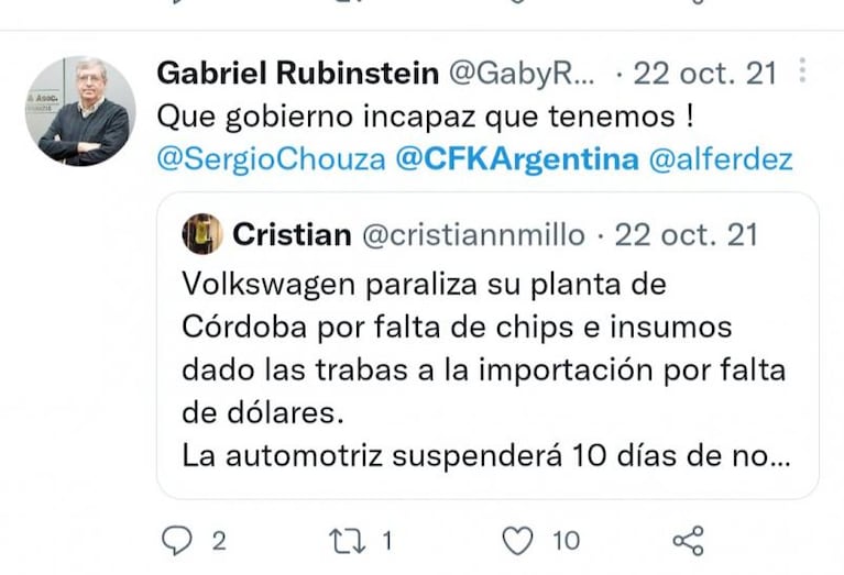 Rubinstein viceministro de Economía: sus tuits contra el Gobierno y la ironía que compartió sobre Massa