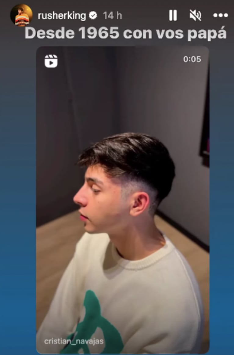 Rusherking se cortó el pelo y su peluquero le tiró un "palito" a la China Suárez