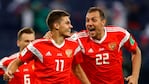 Rusia está feliz. Lleva ocho goles en dos partidos.