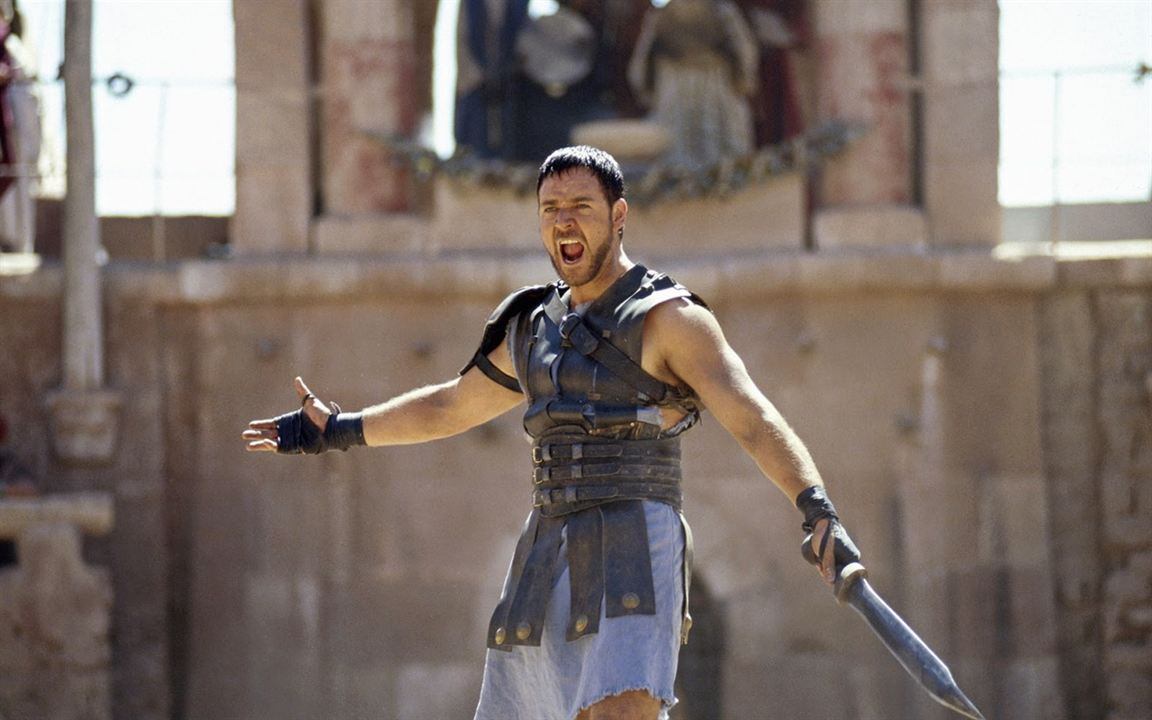 Russell Crowe lució su talento y su físico en el film de 2001.