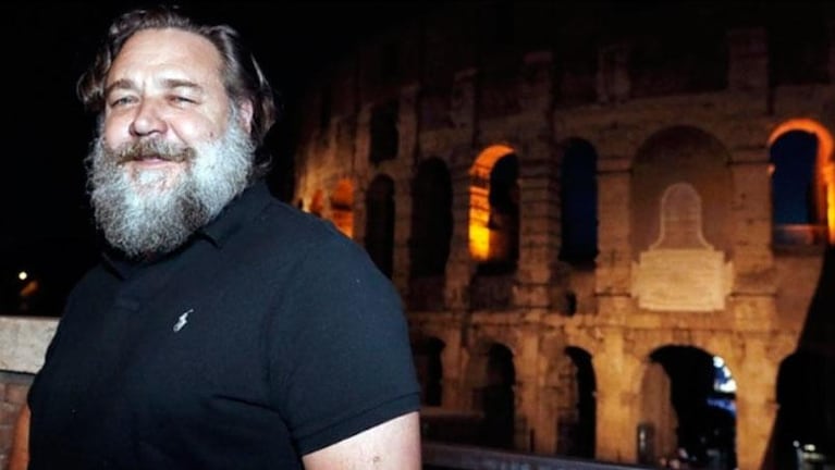 Russell Crowe, un gladiador irreconocible en Roma