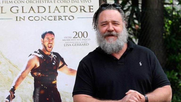 Russell Crowe, un gladiador irreconocible en Roma