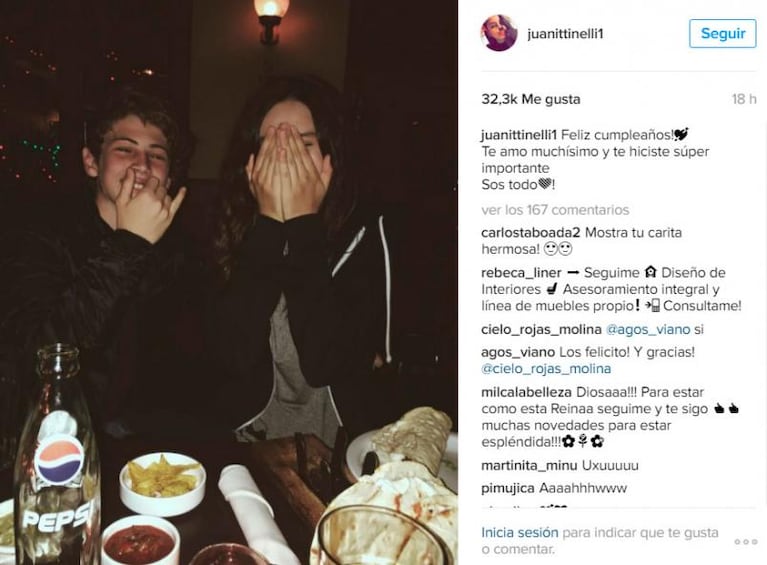 ¿Sabrá papá? Juanita Tinelli presentó a su novio en las redes