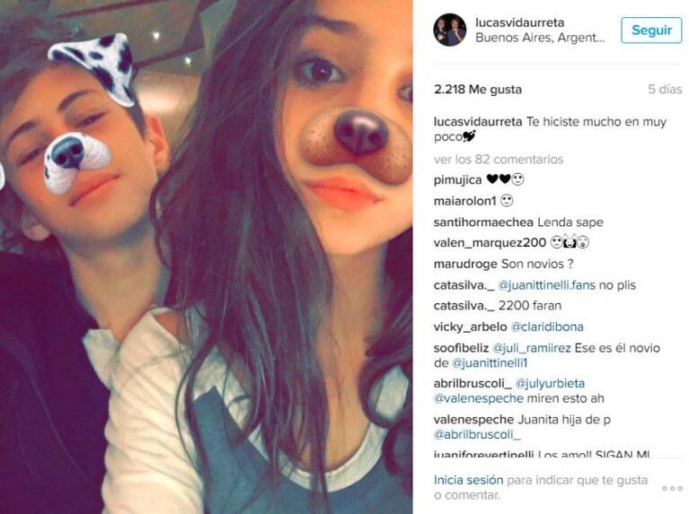 ¿Sabrá papá? Juanita Tinelli presentó a su novio en las redes