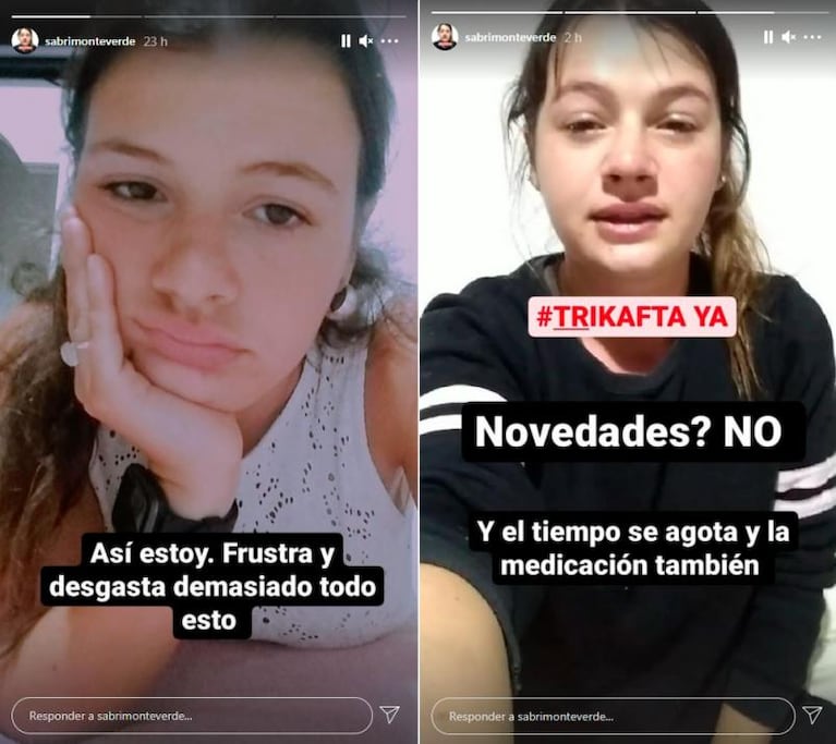 Sabrina, la joven con fibrosis quística, volvió a rogar por su medicación: qué dijeron desde la obra social