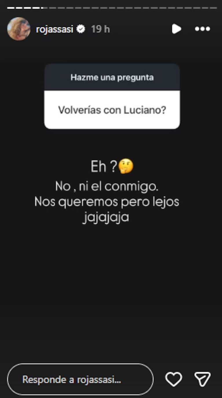 Sabrina Rojas confesó si volvería a una relación con Lusciano Castro.